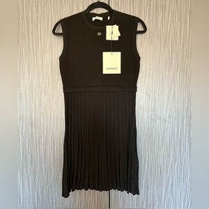 Sandro Knitted Black Mini Dress sz 40/US8
